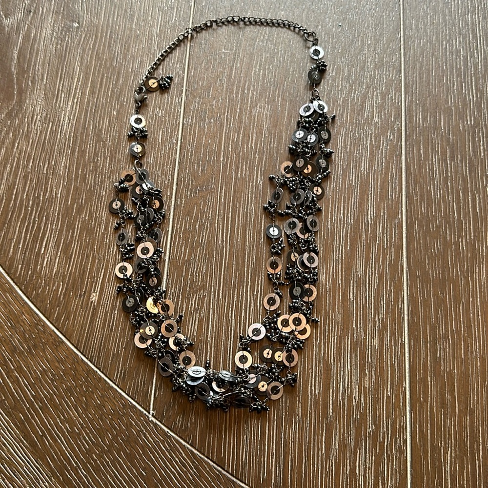 Black beaded necklace